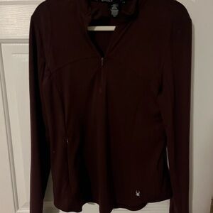 Spyder Women's Maroon Long Sleeve Top